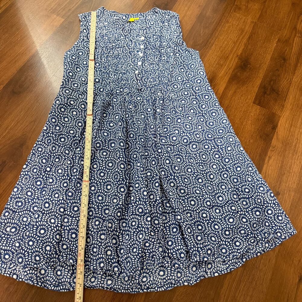 Roberta Roller Rabbit Floral Cotton Pajama Dress Blue White Boho Comfort Sz S - Picture 2 of 6